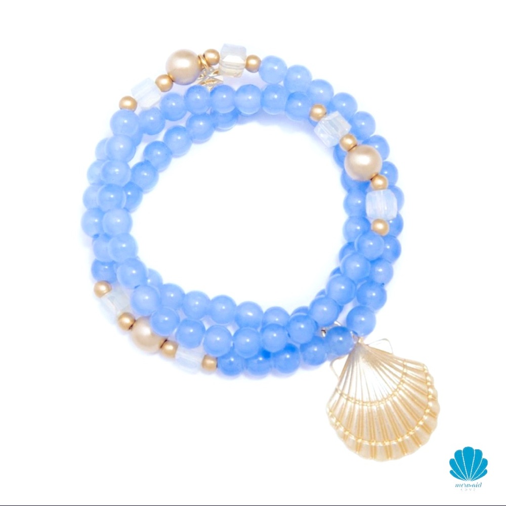 MALIBU LUCITE WRAP BRACELET- BLUE